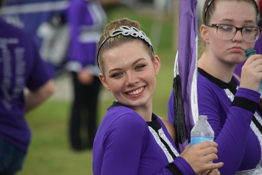 Junior Mackenzie Partain is all smiles after the Ridgeway Popcorn Days parade is over. 